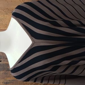 Karissa & Me Brown Striped Sweater Poncho
